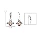 EleQueen 925 Sterling Silver Vintage Inspired Brown Crystals Queen Bee Earrings for Women Girls