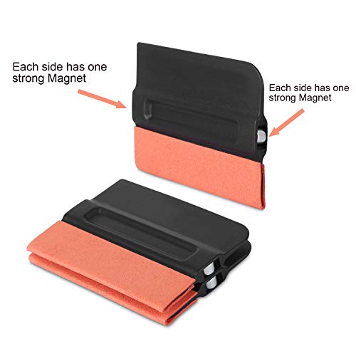 GISSVOGEEK Car Vinyl Wrap Tools Window Tint for Cars Vinyl Wrap Squeegee 4 Pack Magnet Felt Squeegees - Thumbnail 3