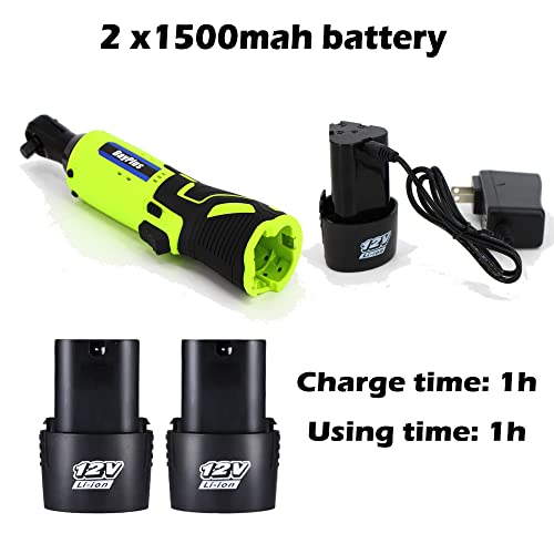 Electric Cordless Ratchet Wrench 3/8 Battery Ratchet Wrench Set 230RPM