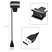 Eityilla Fitbit Alta Charger, 1ft USB Charger Replacement Charging Charger Cable Cord for Fitbit Alta (2-Pack Black)