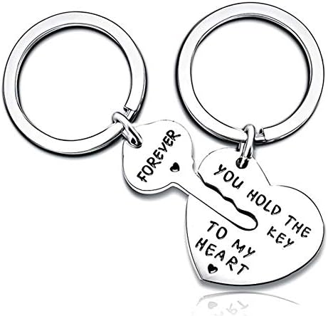 SunYueY Set of 2 Pieces You Hold The Key To My Heart Forever Keychain Keyring Couple Lover Gift