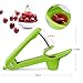 OMorc Cherry Pitter, Cherry Stoner with Food-Grade Silicone Cup, Space-Saving Lock Design and Lengthened Splatter Shield Dishwasher Safe