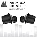 Rowkin Ascent Micro True Wireless Earbud Headphones: 17+ Hours, Bluetooth 5, Smallest Headphones & Charging Case Deep Bass Mic Quick Pairing & Noise Reduction for Android Samsung & iPhone (Black)