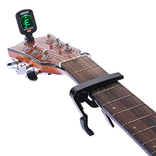 image for MOREYES Tuner Clip on Chromatic, Guitar, Bass, Violin, Ukulele Include