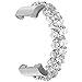 For Fitbit Charge 2 Bands,Women Replacement crystal Pearls Gems Elastic Handmade Bracelet/Wrist band for Fitbit Charge hr 2 Smart Watch (Crystal White)