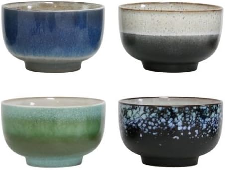 HK living Ceramic 70 's Bowls Set of 4 13,5x13,5x8 cm