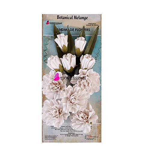 Expressions Craft Carnation White Handmade Paper Flowers For Craft