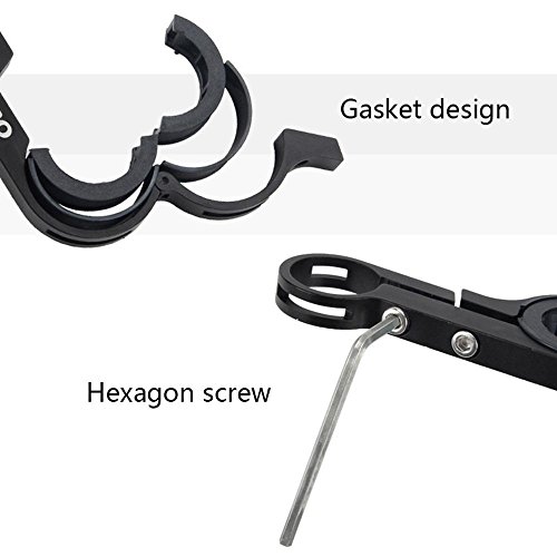 niceEshop Bike Bracket Handlebar Extension Headlight Camera Mount Bicycle Handlebar Extender with Aluminum Alloy Bracket Flashlight Headlamp, Speedometer Extension Installation Space Saver