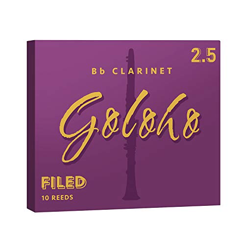 GOLOHO Bb Clarinet Reeds, Strength 2.5, Filed Cut, Box of 10 - Thumbnail 7