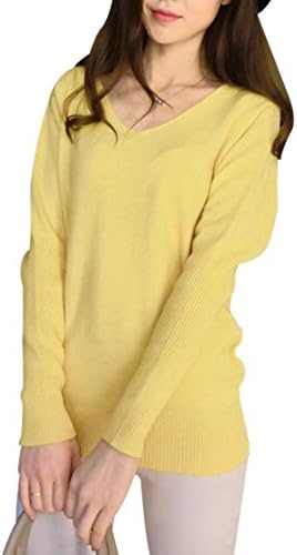 Kakalot Womens V Neck Long Sleeve Pullover