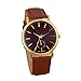 Sannysis Unisex Leather Band WristWatch Brown