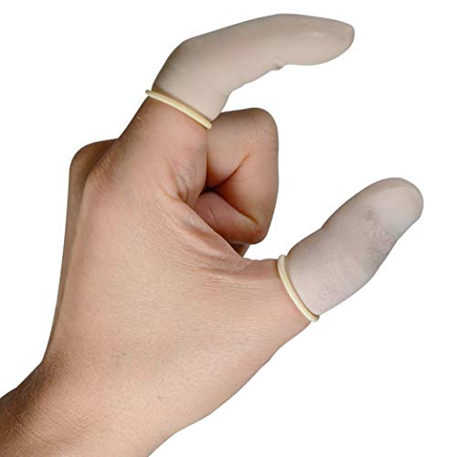288 PCS Disposable Latex Finger Cots Rubber Fingertips Protective Finger Gloves Art Latex Tissue Finger Cot by Mighty Gadget
