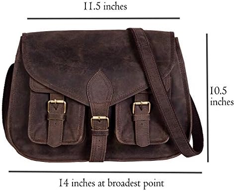 KPL 14 Inch Leather Purse Women Shoulder Bag Crossbody Satchel Ladies Tote Travel Purse Genuine Leather (Distressed Tan Buffalo Leather) 2 KPL 14 Inch Leather Purse Women Shoulder Bag Crossbody Satchel Ladies Tote Travel Purse Genuine Leather (Distressed Tan Buffalo Leather)