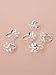 AW BRIDAL Wedding Napkin Rings Set of 12 - Silver Leaf Napkin Holder for Bridal, Outdoor Party, Baby Shower, Dinner Party, Gala