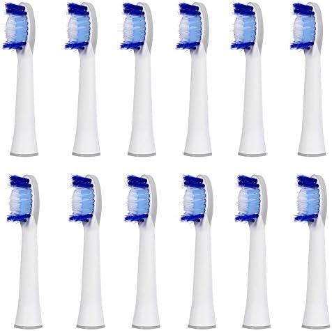 12 pcs Replacement Brush Heads Compatible with Oral-B Pulsonic Electric Toothbrush - Model SR32-4 - Works with all Oral B Pulsonic Model Handles - by Pure Vie