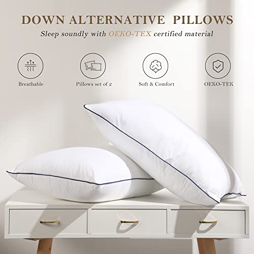 Bed Pillows for Sleeping 2 Pack, King Size (20×36inches