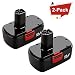 Munikind 2 Packs 19.2 Volt Replacement Battery for Craftsman DieHard C3 315.115410 315.11485 130279005 1323903 120235021 11375 11376 Cordless Drills