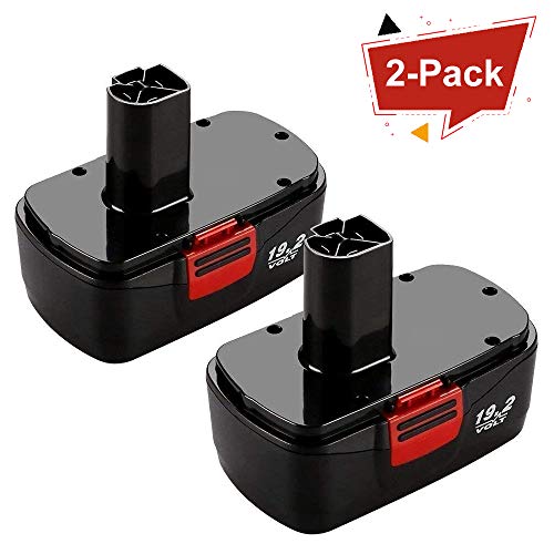 Munikind 2 Packs 19.2 Volt Replacement Battery for Craftsman DieHard C3 315.115410 315.11485 130279005 1323903 120235021 11375 11376 Cordless Drills
