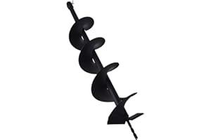 WALTYOTUR Auger Drill Bit Earth Bit 6 x 31 inch Garden Spiral Drill Bit Post or Umbrella Hole Digger with 3/4 Shaft