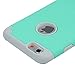 MOLLYCOOCLE iPhone 6 Plus, iPhone 6s Plus Case, Hybrid Heavy Duty Cover Dual Layer Hard PC Soft TPU Bumper Protective Cover for iPhone 6/6s Plus 5.5 inch, Mint Green