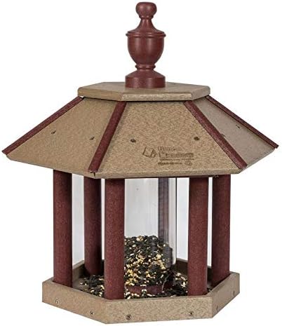 Amazon Com Dutchcrafters Poly Gazebo Bird Feeder Weatherwood