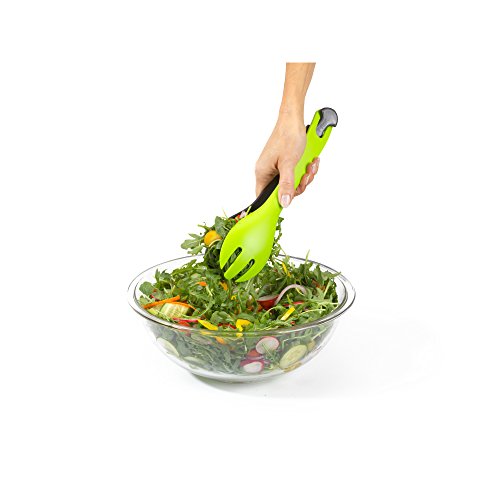 T-fal Ingenio 3-in-1 Linking Salad Tongs, Red/Black