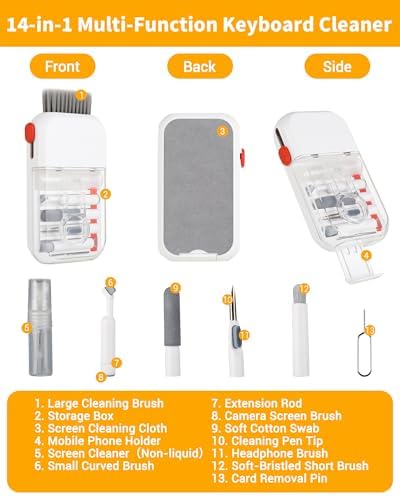 Kit de Nettoyage Électronique 14 en 1 pour Clavier, PC, Écran et Caméra