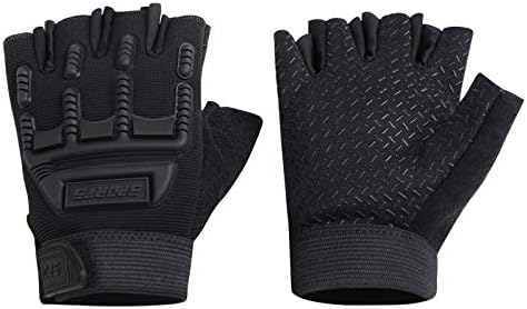 A pair of children's fingerless biking gloves in vibrant colors.