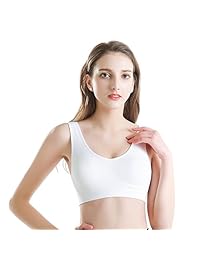 Xintorch - Sujetador deportivo para mujer, cómodo, sin costuras, sueño diario, sujetador de yoga con almohadillas extraíbles