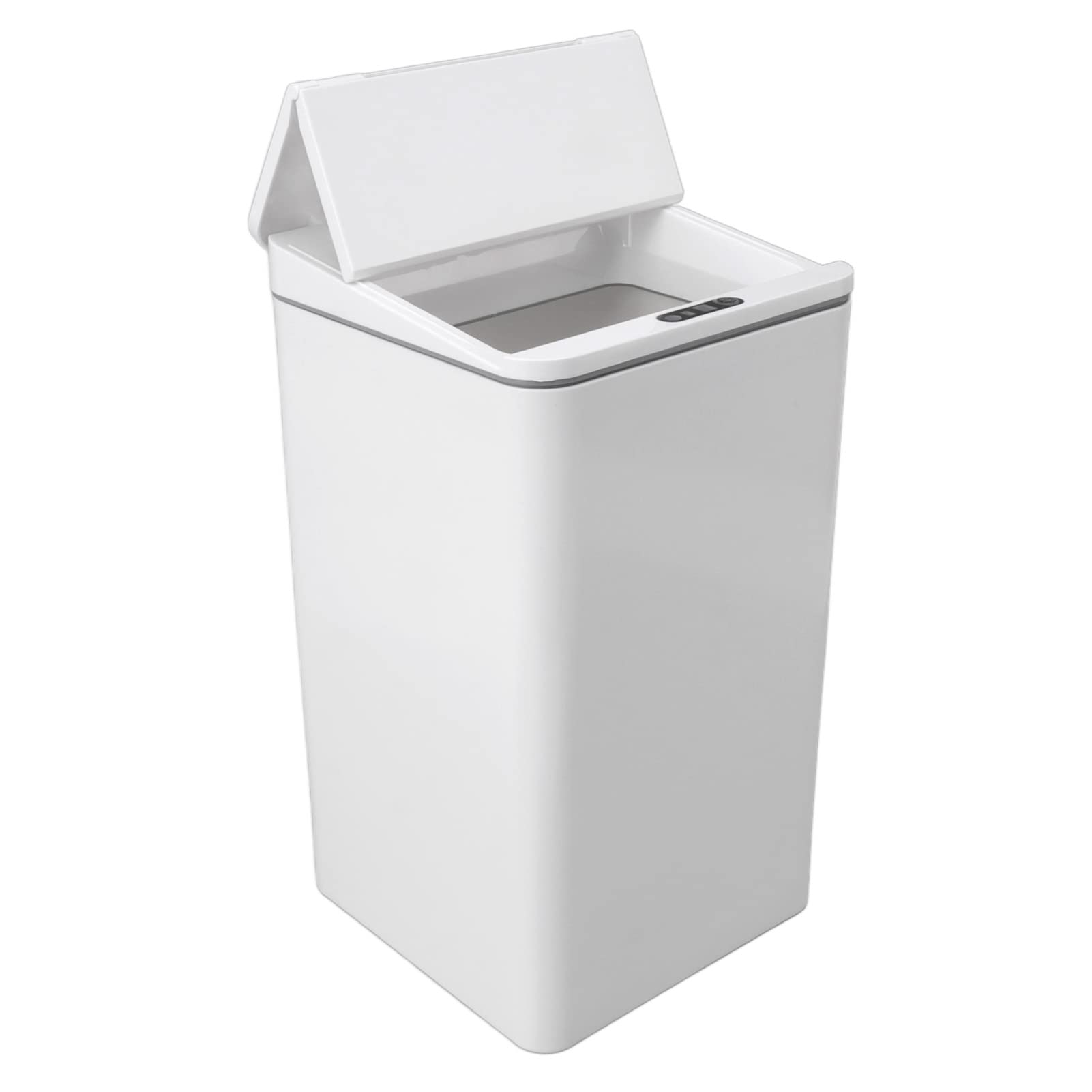 Mini Trash Can with Lid, 9L USB Charging Intelligent Sensor Automatic Garbage Can, Touchless Countertop Trash Can Trash Bin for Office, Bedroom, Coffee, Bathroom, Parlor, Car (Grey)