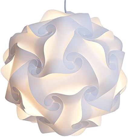 Miyare Modern DIY Puzzle Lampshade Jigsaw Pendant Ceiling Lamp Chandelier Bedroom Flat Self Assembly Not Included Buld and Cable (Small)