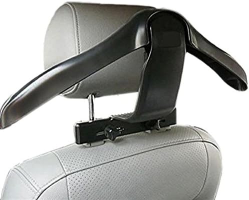 ZRSE Car Coat Hanger, Plastic Car Seat Headrest Coat Suit Jacket Clothes Hanger Black