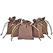 FantasyLife Suede Fabric Drawstring Bag Jewelry Bag Gift Bag Small Mini Carrying Storage Pouch Wrap -5pcs