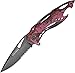 Tac Force- Spring Assisted Folding Pocket Knife – Black Stainless Steel Blade with Purple Camo Coated Aluminum Handle, Bottle Opener, Glass Punch and Pocket Clip, Tactical, EDC, Rescue - TF-705PC