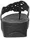 FitFlop Women's Flora Sparkle, Black, 9 M US