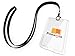 Pinnakkle Transparent ID Card Badge Holder With Lanyard and Detachable Metal Clip