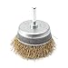 7-Piece Brass Coated Wire Brush Wheel & Cup Brush Set with 1/4-Inch Shank