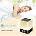 BixMe Night Light Bluetooth Speaker, Bedroom Alarm Clock MP3 Player,Touch Control Bedside Lamp,Multicolor Changing Table Lamp,TF/SD Support,Best Christmas/Birthday Gift for Teenage Girls/Boys