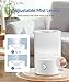 raydrop Humidifier for Bedroom , Top Fill 3.5 L Ultrasonic Cool Mist Humidifiers Essential Oil Diffuser for babies, Easy to Clean, 11-32 Hours, Auto Shut Off, Red Warning Light-(0.9 Gallon, US 110 V)