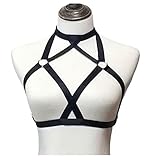 Jelinda Stylish Womens Harness Bra Elastic Cage Bra Strappy Hollow Out Bra Bustier