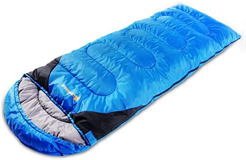 US Buy Camping Sleeping Bag, Envelope Sleeping Bag, Easy to Carry Blue Warm Adult Sleeping Bag Outdoor Sports Camping Hiking with Carry Bag Lightweight