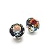 925 Sterling-silver stud earrings made with sparkling Volcano crystal from Swarovski®. London gift box.