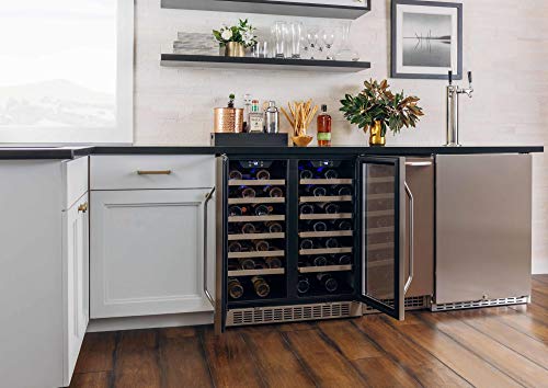 EdgeStar-CWR5631FD-30-Inch-56-Bottle-Built-In-Dual-Zone-French-Door-Wine-Cooler
