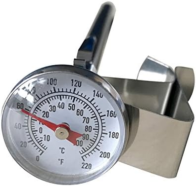 Analog instant read thermometer, frothering thermometer