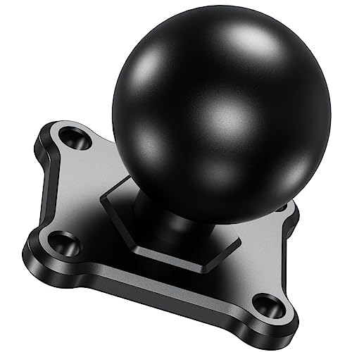 BRCOVAN 1.5'' Ball Mount Base with Aluminum Alloy 4-Hole AMPS Square Plate, Compatible with RAM Mounts C Size 1.5 Inch Ball Double Socket Arm