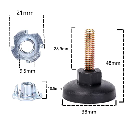 Hankun Furniture Levelers Adjustable Heavy Duty Leveling Legs, Protect