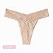 TALEVE Women's Sexy Lace Cheeky Thong Underwear Plus Size Nylon Hipster See Through Panties Pack of 5