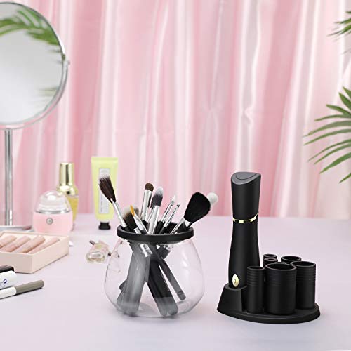 Liberex Automatic Makeup Brush Cleaner and Dryer - USB Rechargeable Electric Cleaning Machine, with 8 Size Rubber Collars and Storage Stand, Super- quick Cleaning and Drying - Thumbnail 3