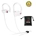 Bluetooth Headphones,HBUDS Waterproof IPX7 Wireless Sports Earbuds,Deep Bass HiFi Stereo In-Ear Earphones Built-in Mic, 8-9 Hrs Playtime Noise Canceling Headsets White(Memory Ear Tips & Fast Pairing)
