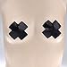 Ayliss 10Pairs Black Sexy Nurse Cross Adhesive Nipple Cover Disposable Pasties